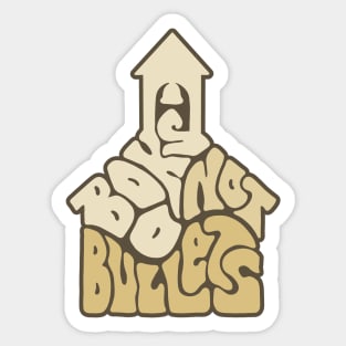 Books Not Bullets Word Art Sticker